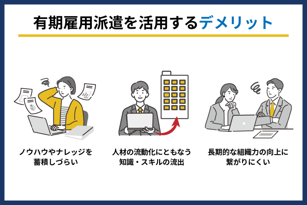 有期雇用派遣を活用するデメリット
