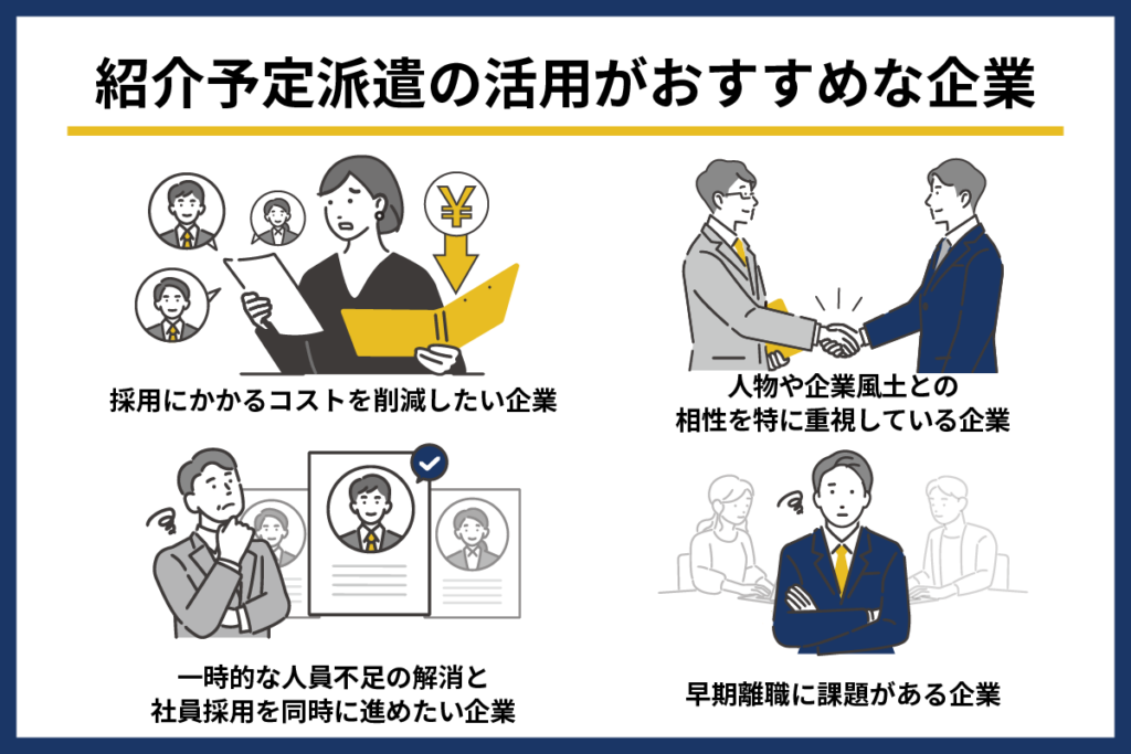 紹介予定派遣の活用がおすすめの企業
