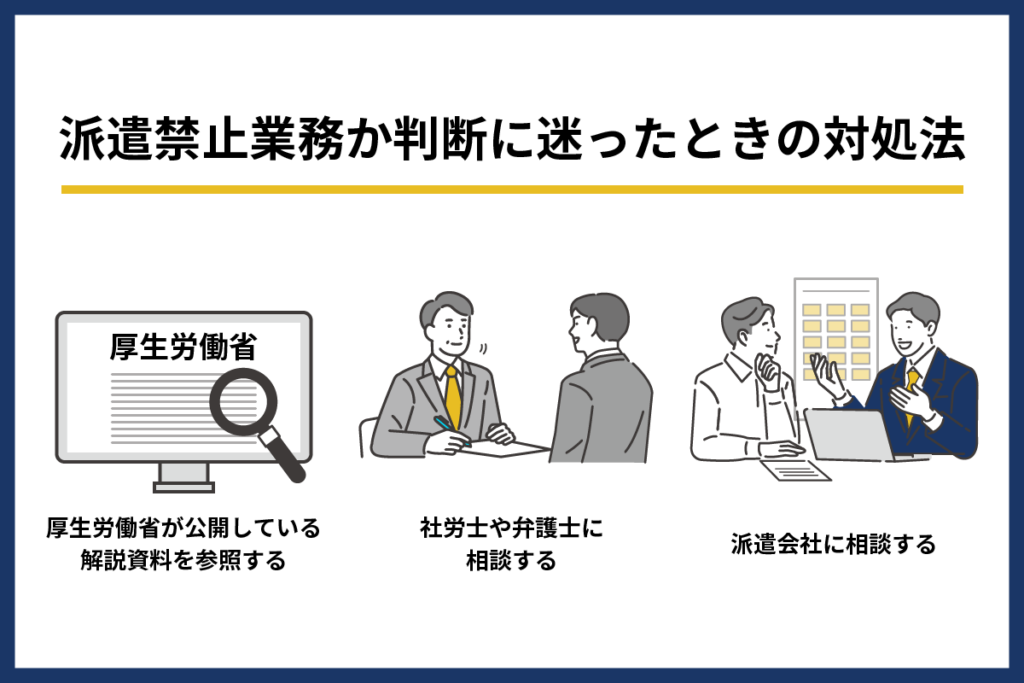 派遣禁止業務か判断に迷ったときの対処法