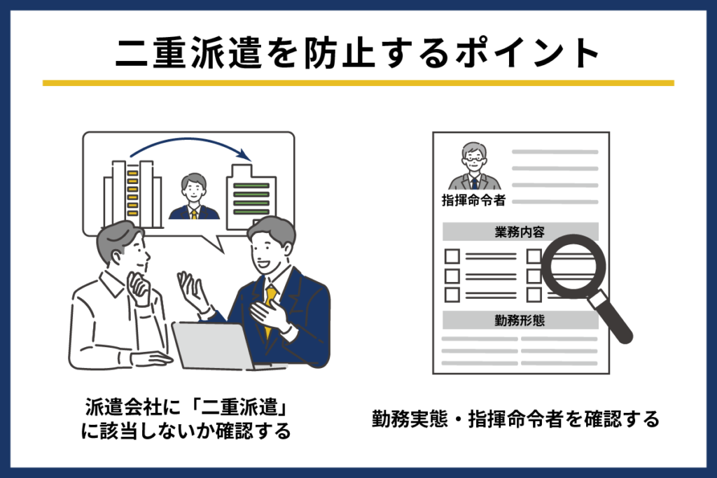 二重派遣を防止するポイント