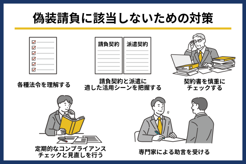 偽装請負に該当しないための対策